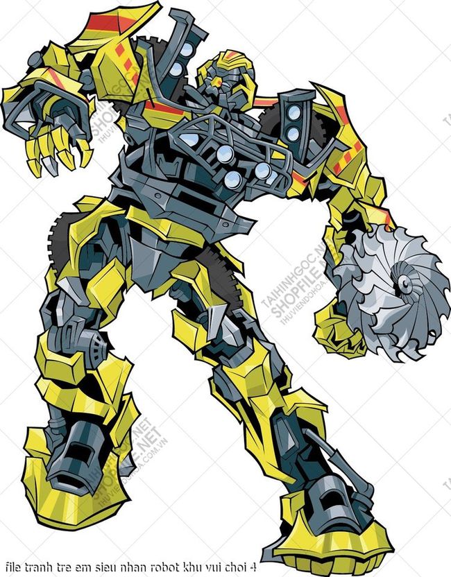 file tranh tre em sieu nhan robot khu vui choi 4